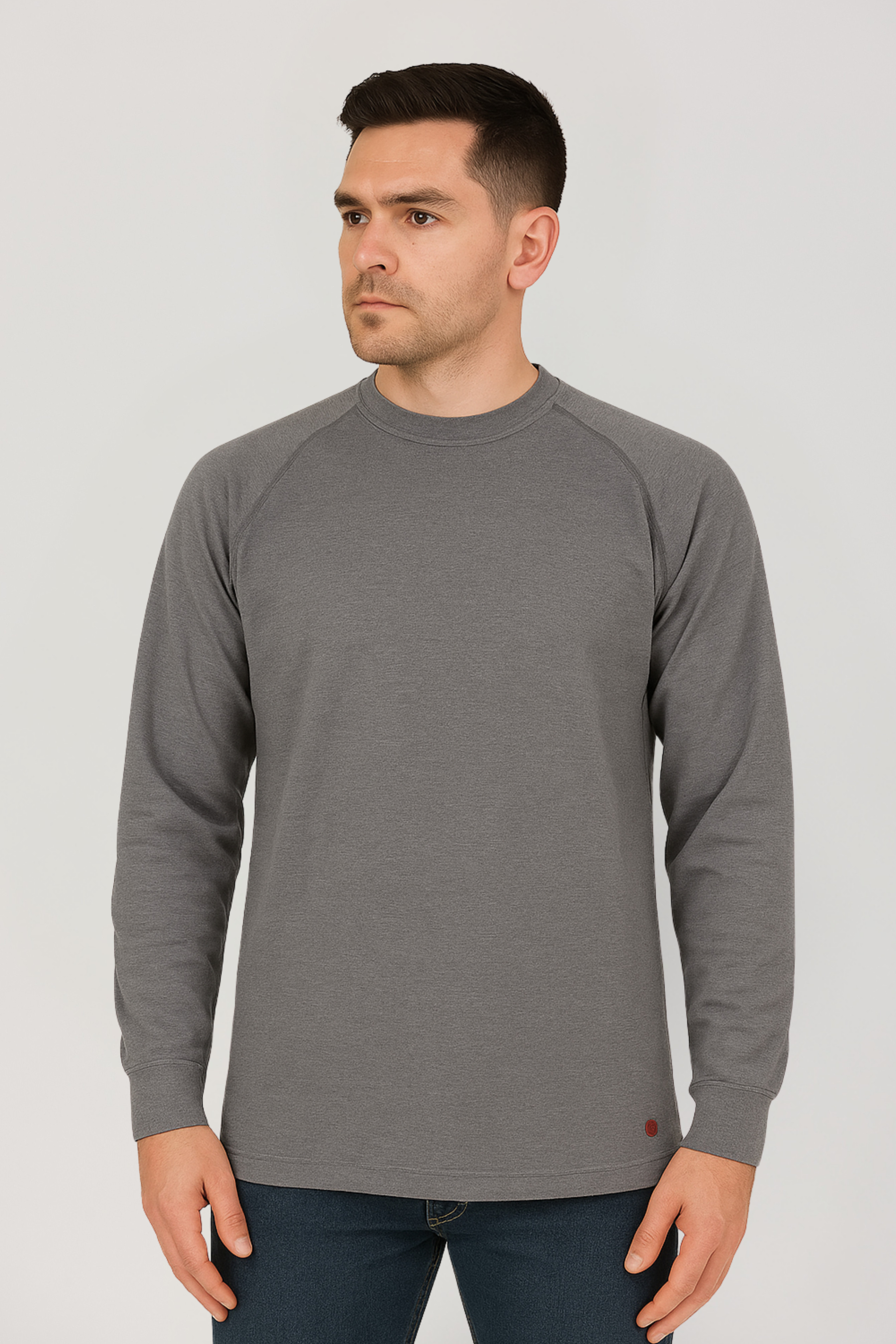 Shop Grey FR Baselayer T-Shirt - FR Long Sleeve T Shirts