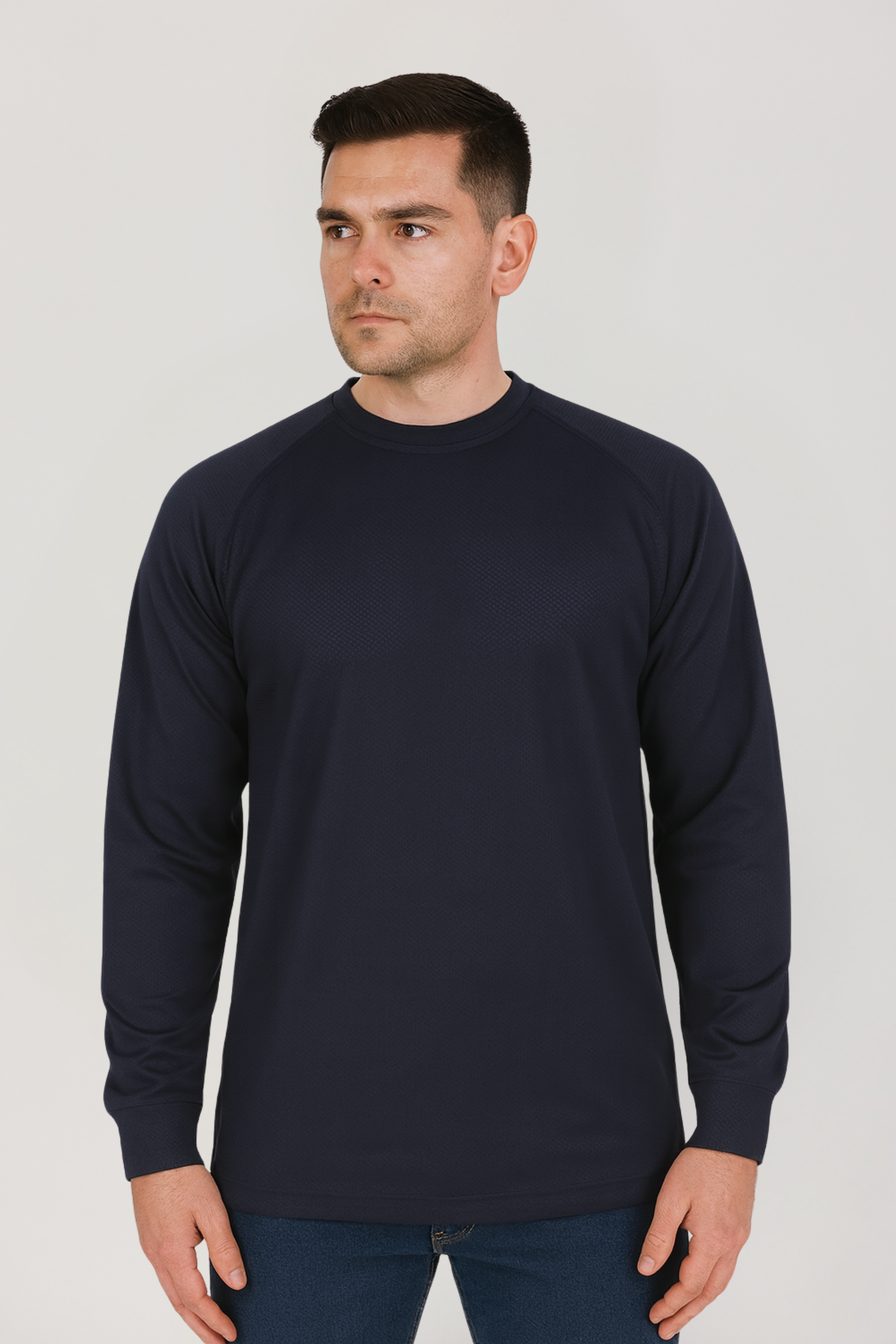 NKE FR BASELAYER TEE - NAVY