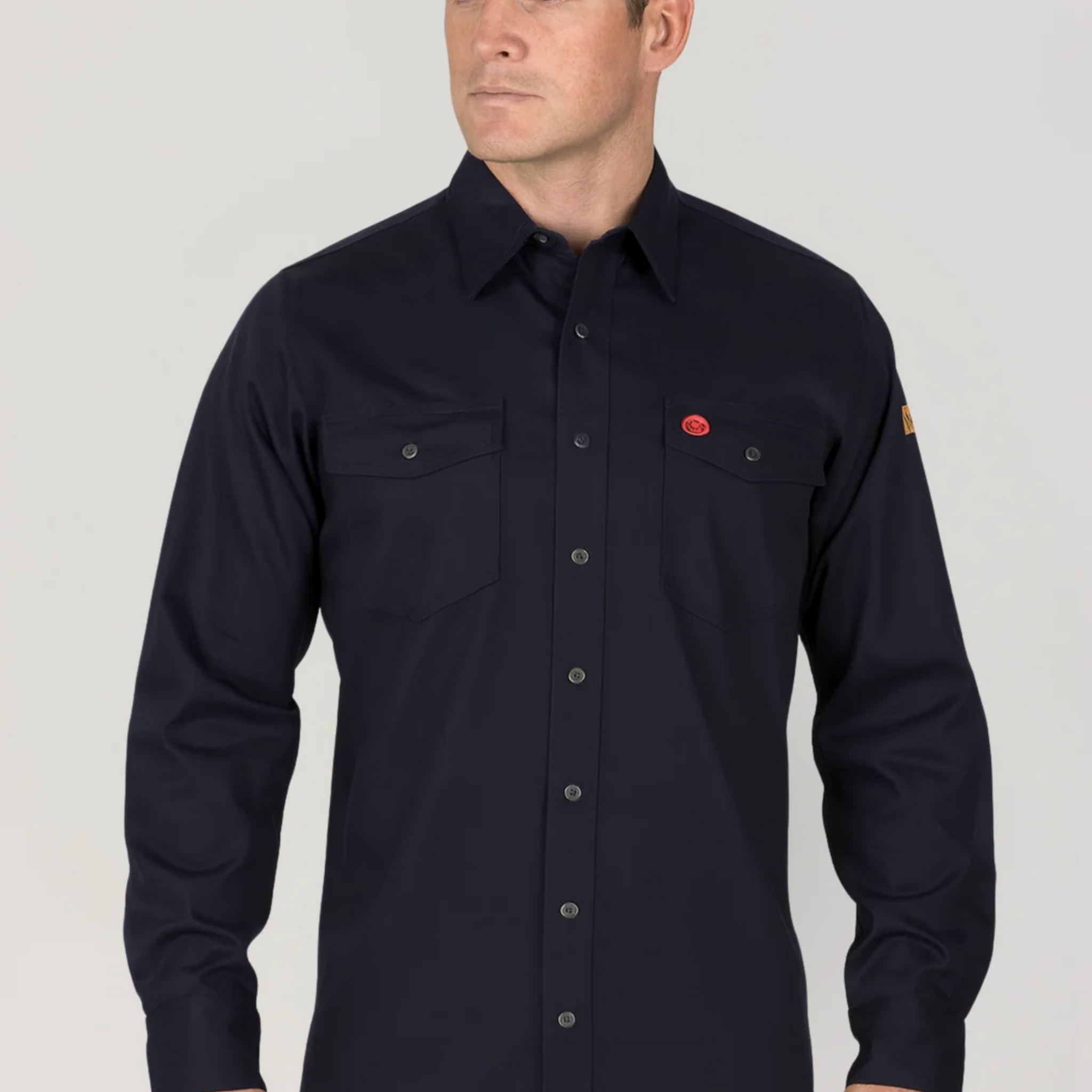 NKE FR SHIELD WORK BUTTON SHIRT - NAVY