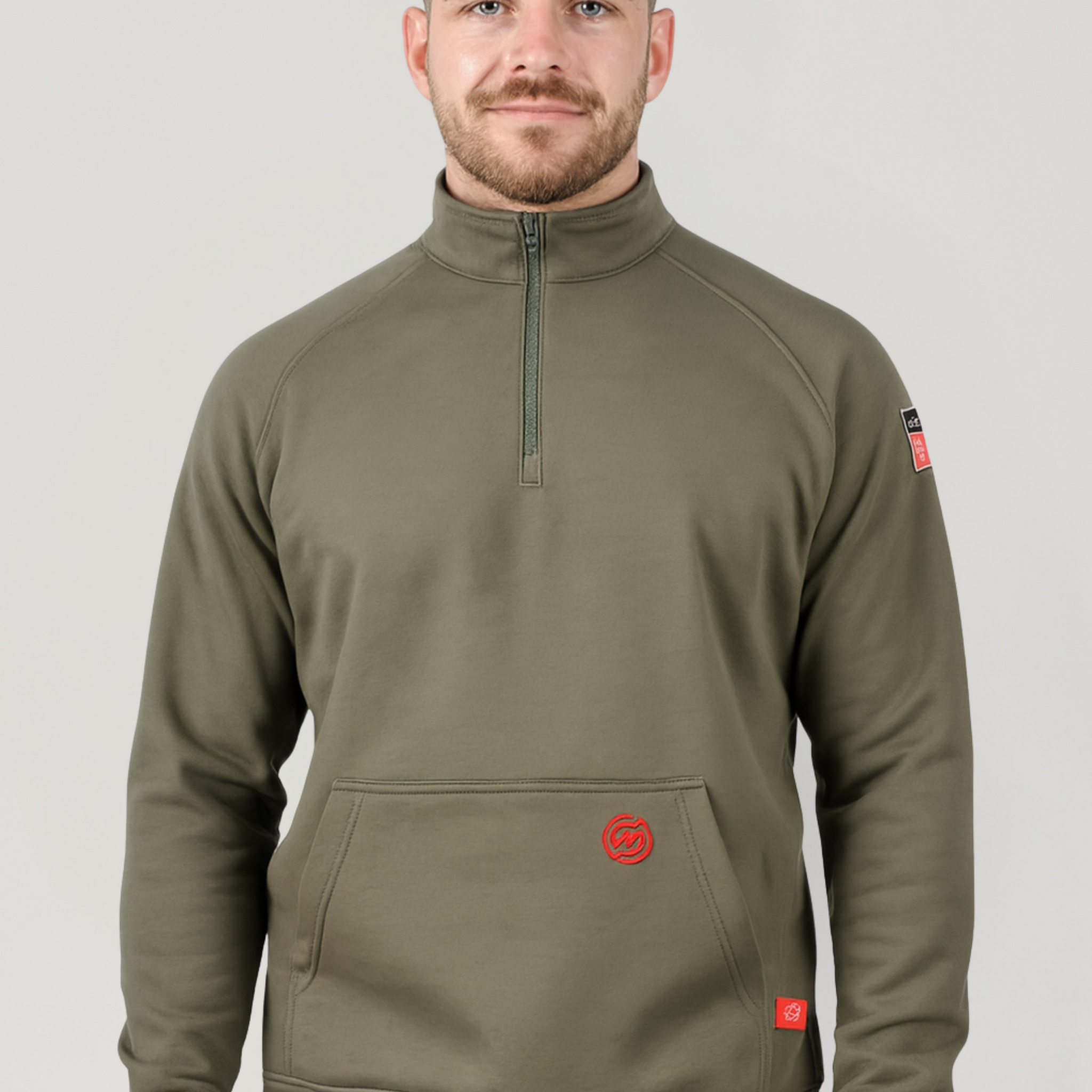NKE FR 1/4 ZIP SWEATSHIRT - OD GREEN