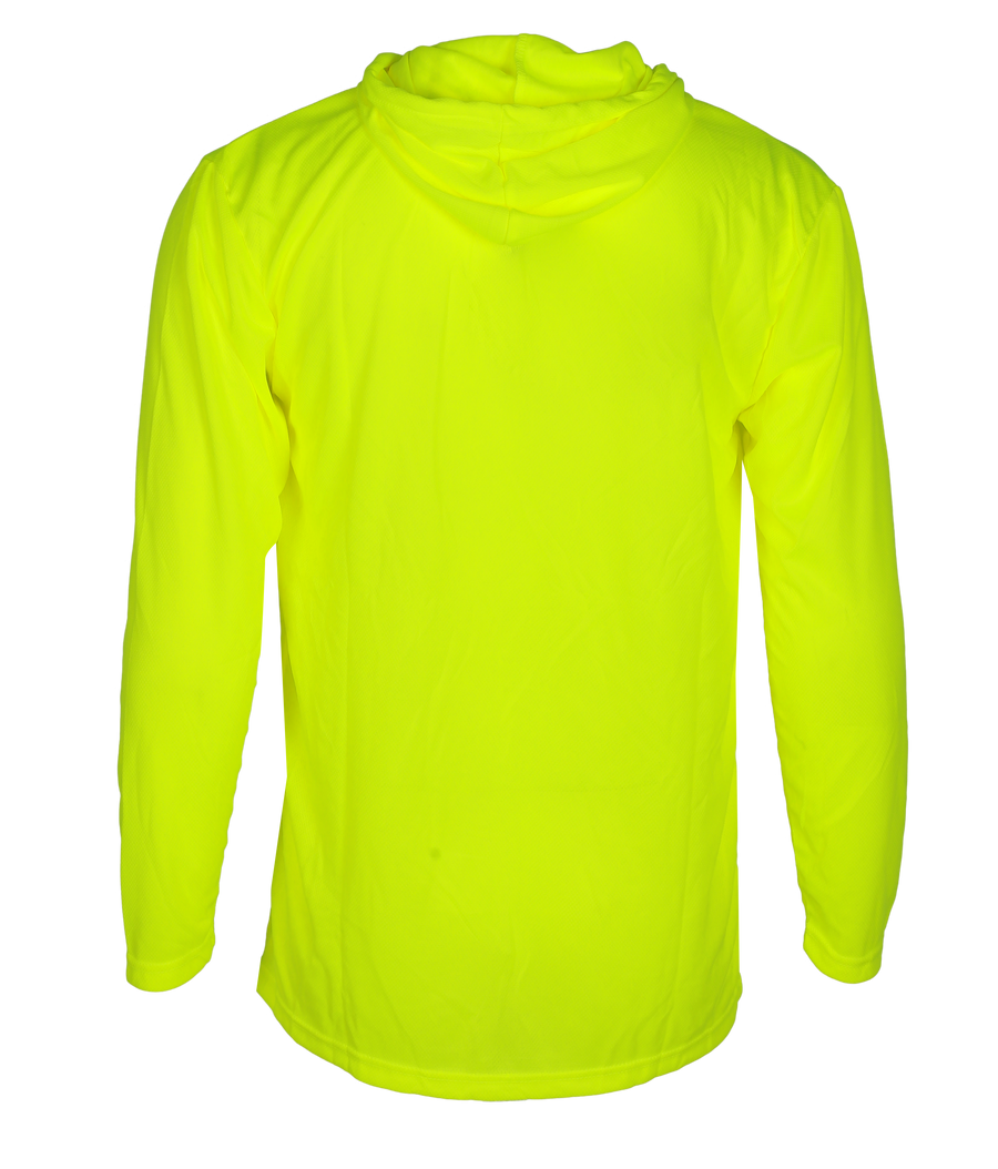 NKE HI-VIS LIGHTWEIGHТ HOODED TEE - YELLOW