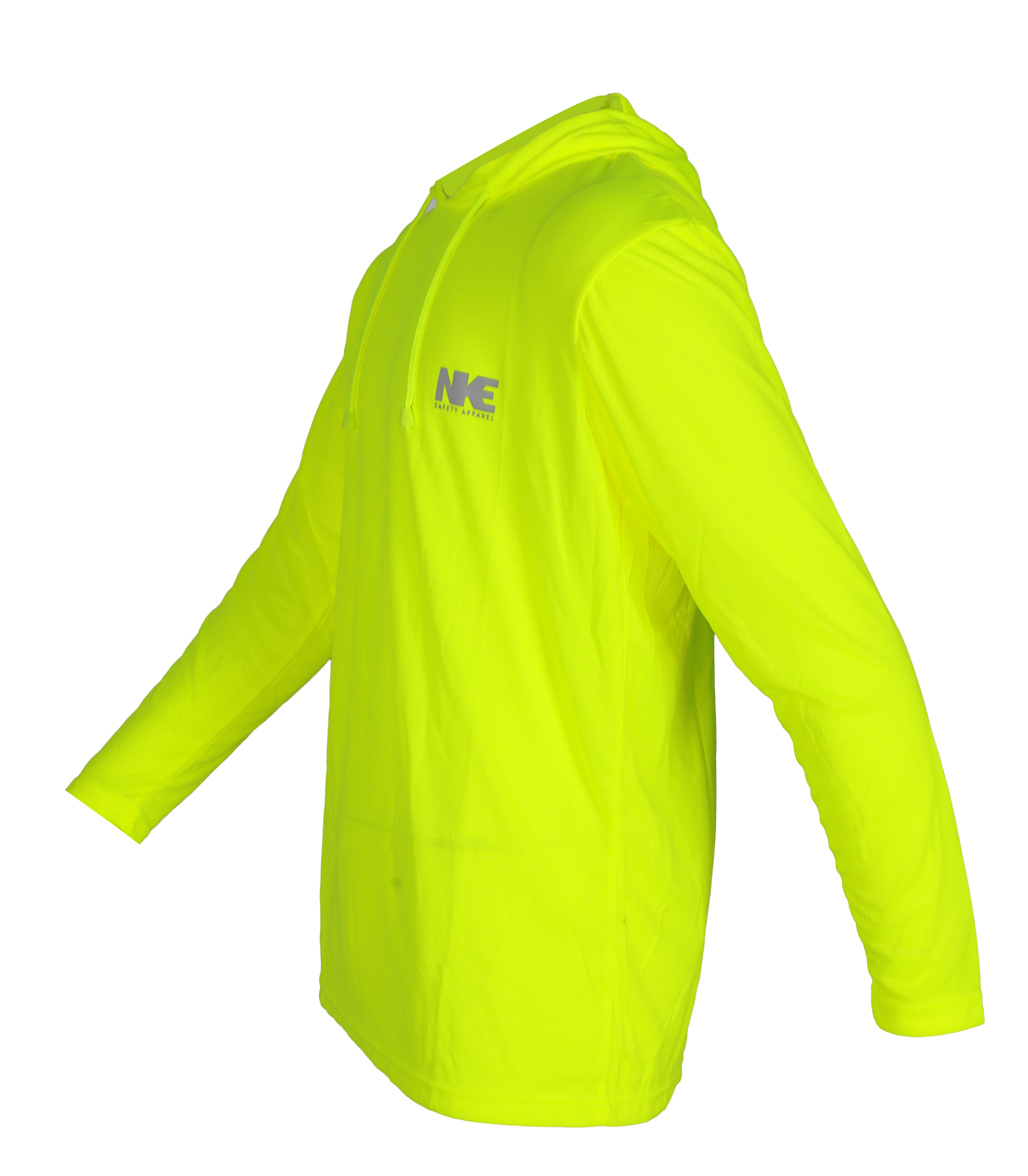 NKE HI-VIS LIGHTWEIGHТ HOODED TEE - YELLOW