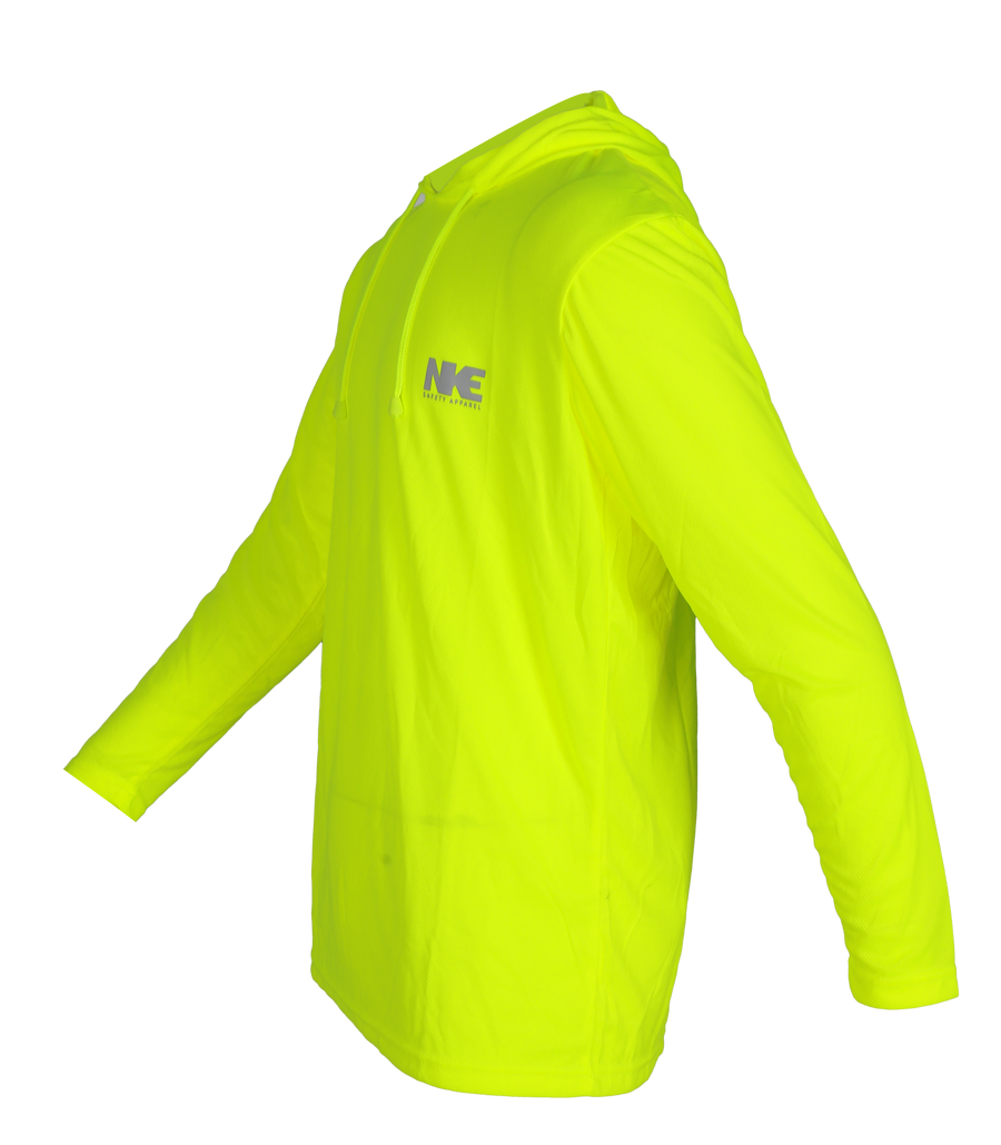 NKE HI-VIS LIGHTWEIGHТ HOODED TEE - YELLOW