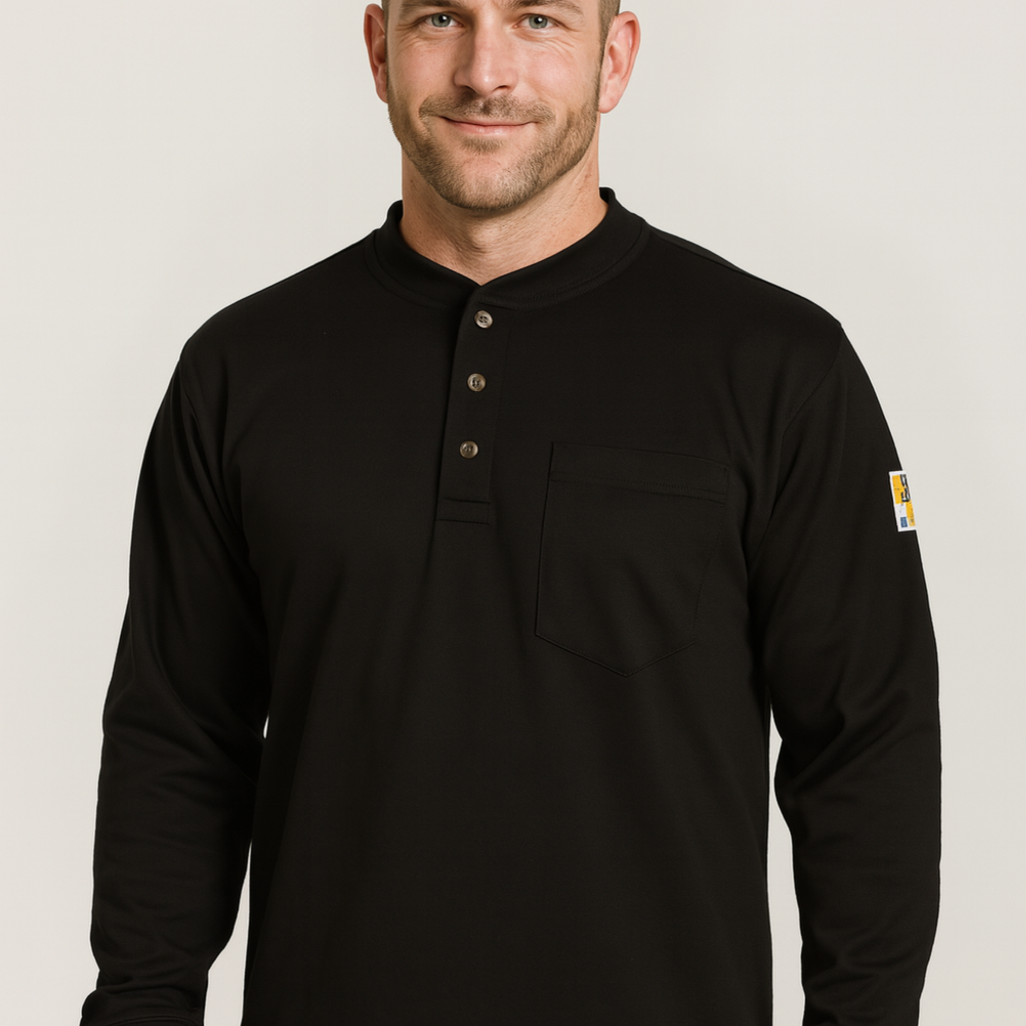 NKE FR HENLEY - BLACK