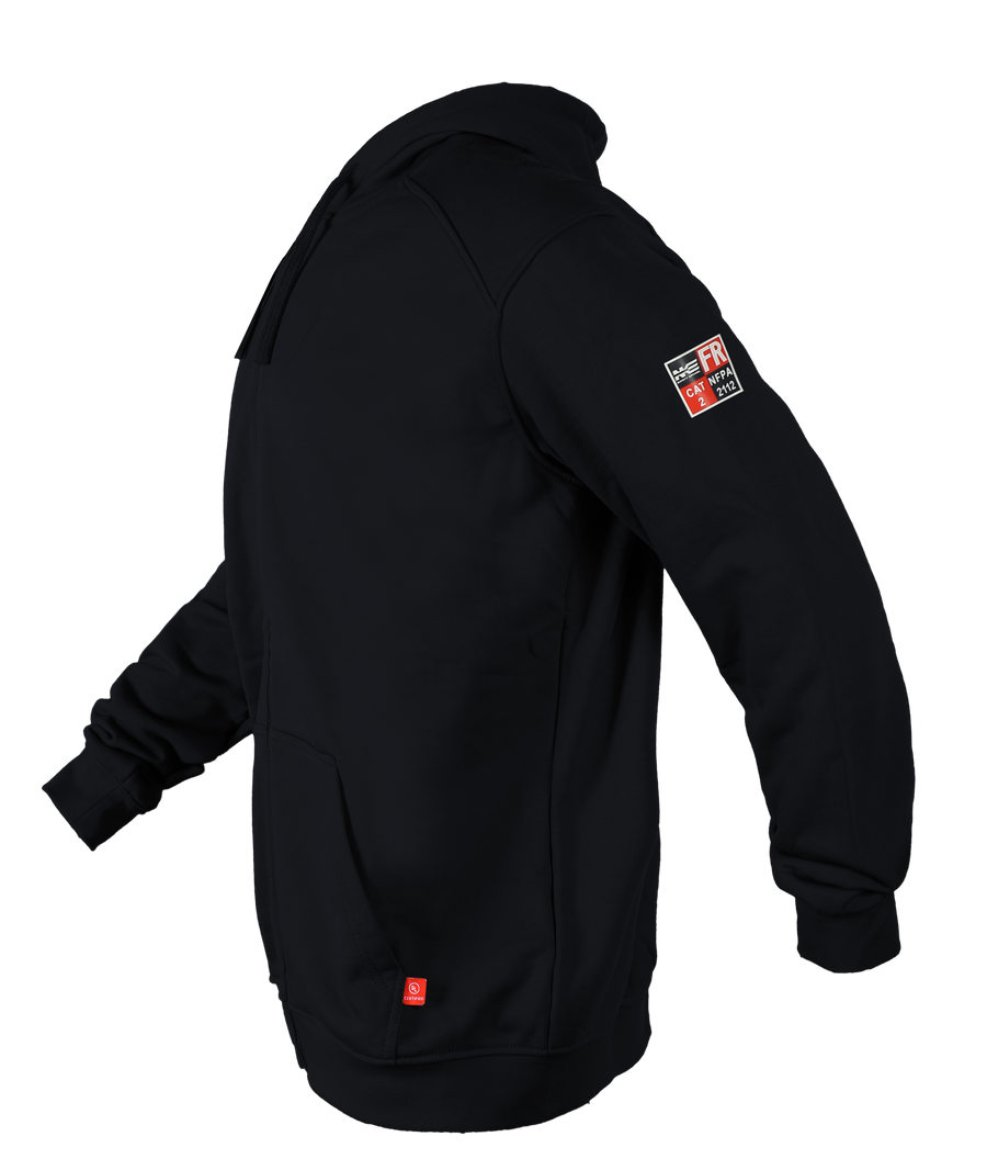 NKE FR FULL ZIPPER HOODIE - BLACK