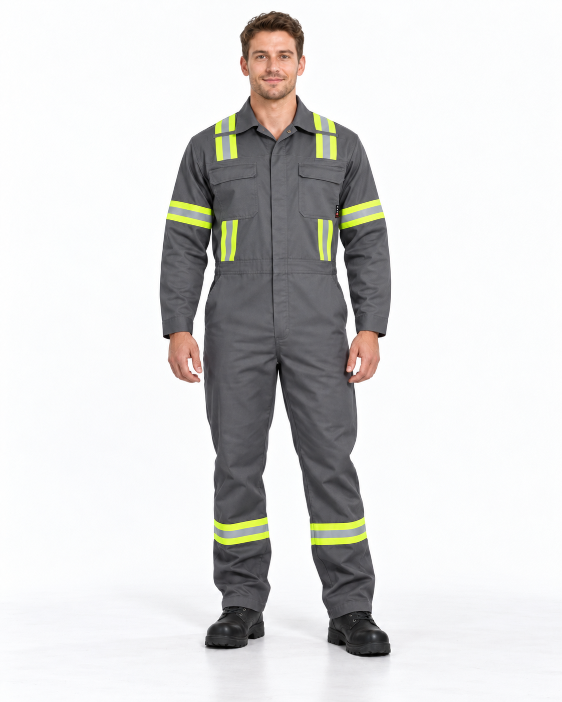 NKE FR REFLECTPRO TAPED COVERALL - GREY