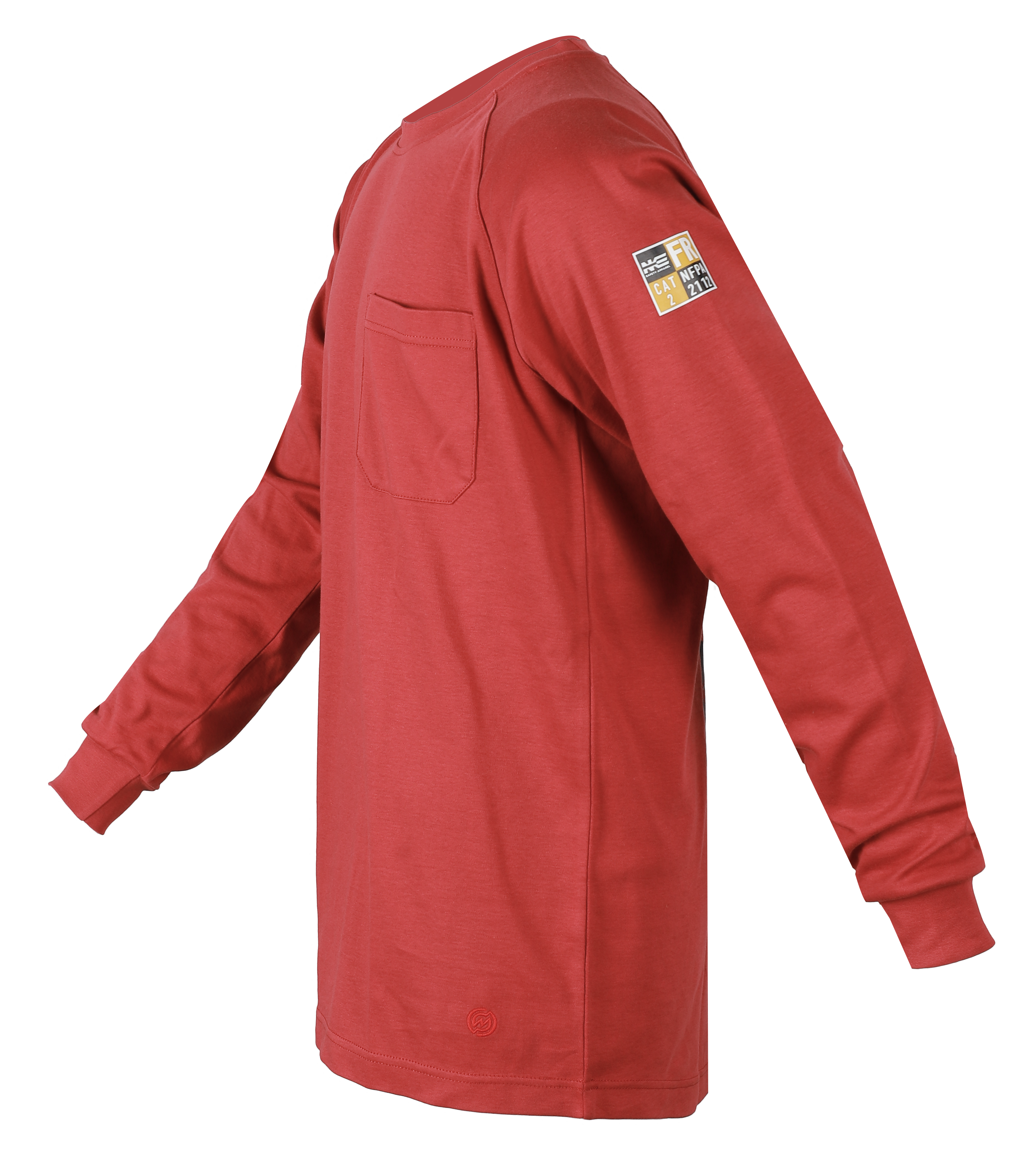 NKE FR LONG SLEEVE T-SHIRT - BURGUNDY