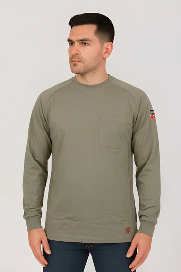 NKE FR LIGHTWEIGHT FLEX TEE - KHAKI GREEN