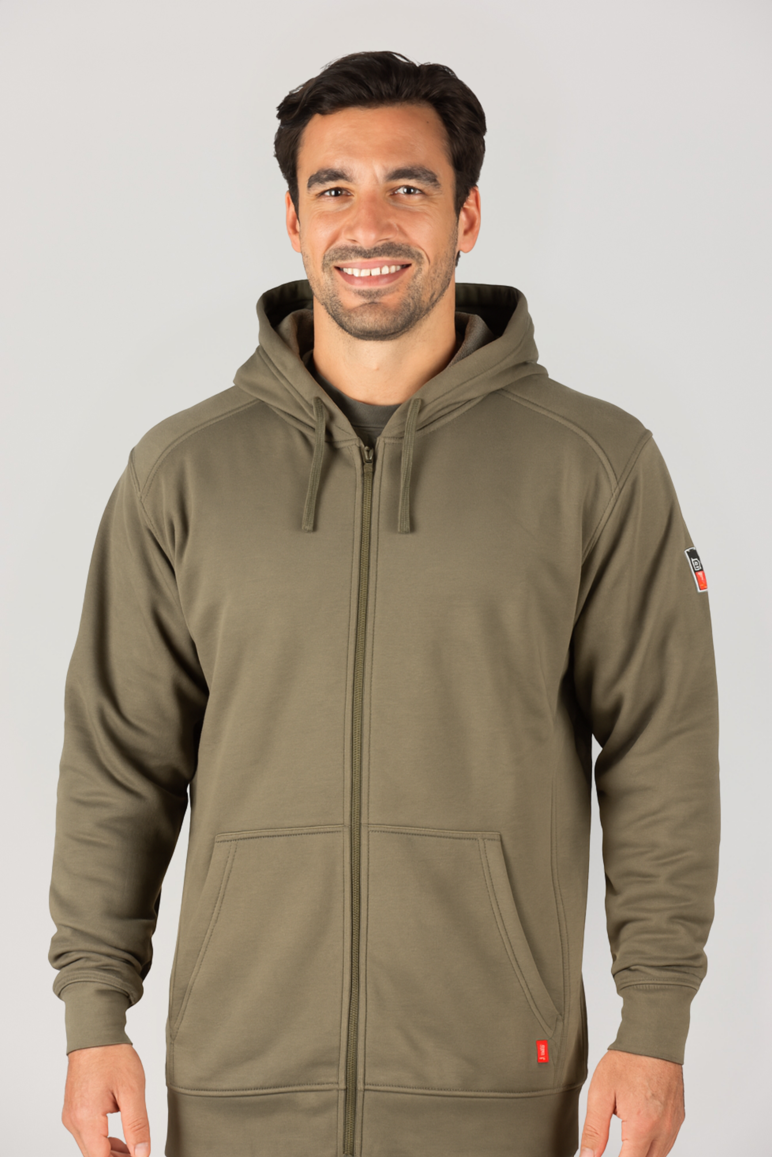 Buy OD Green FR Zip Up Hoodie For Men– NKE Safety Apparel
