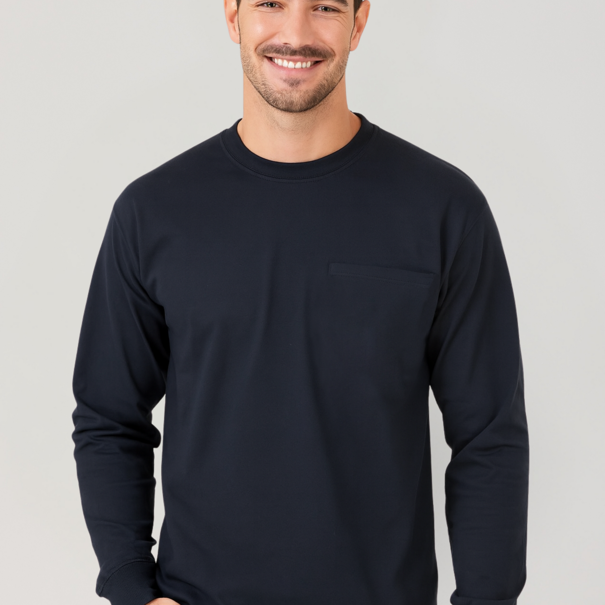 NKE FR LIGHTWEIGHT CREWNECK TEE - NAVY