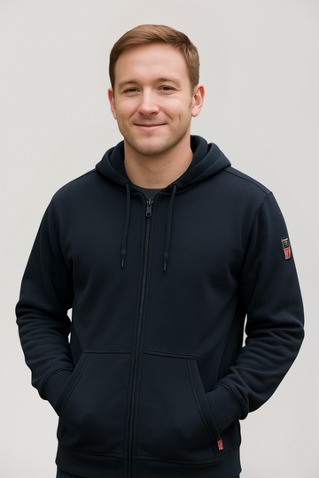 NKE FR FULL ZIPPER HOODIE - NAVY