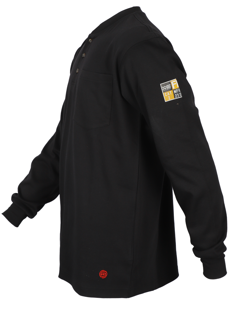 NKE FR HENLEY - BLACK