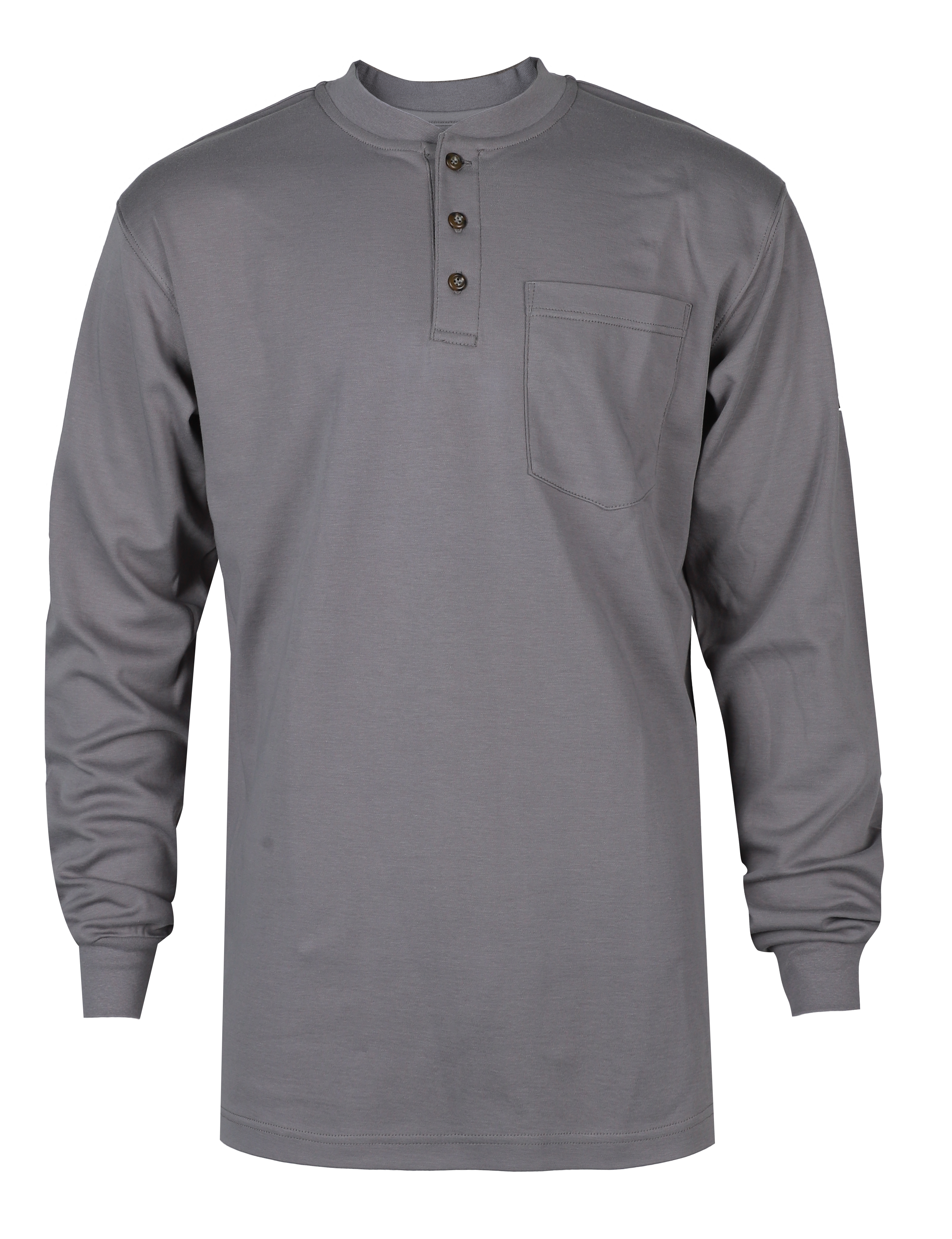 Shop FR Grey Henley Long Sleeve T Shirt Mens – 3 Button Shop FR Grey Henley Long Sleeve T Shirt Mens – 3 Button