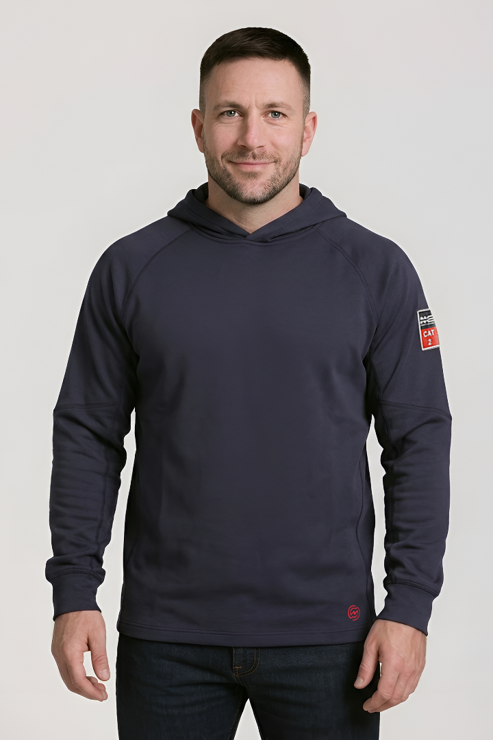 Navy Blue FR Work Hoodie