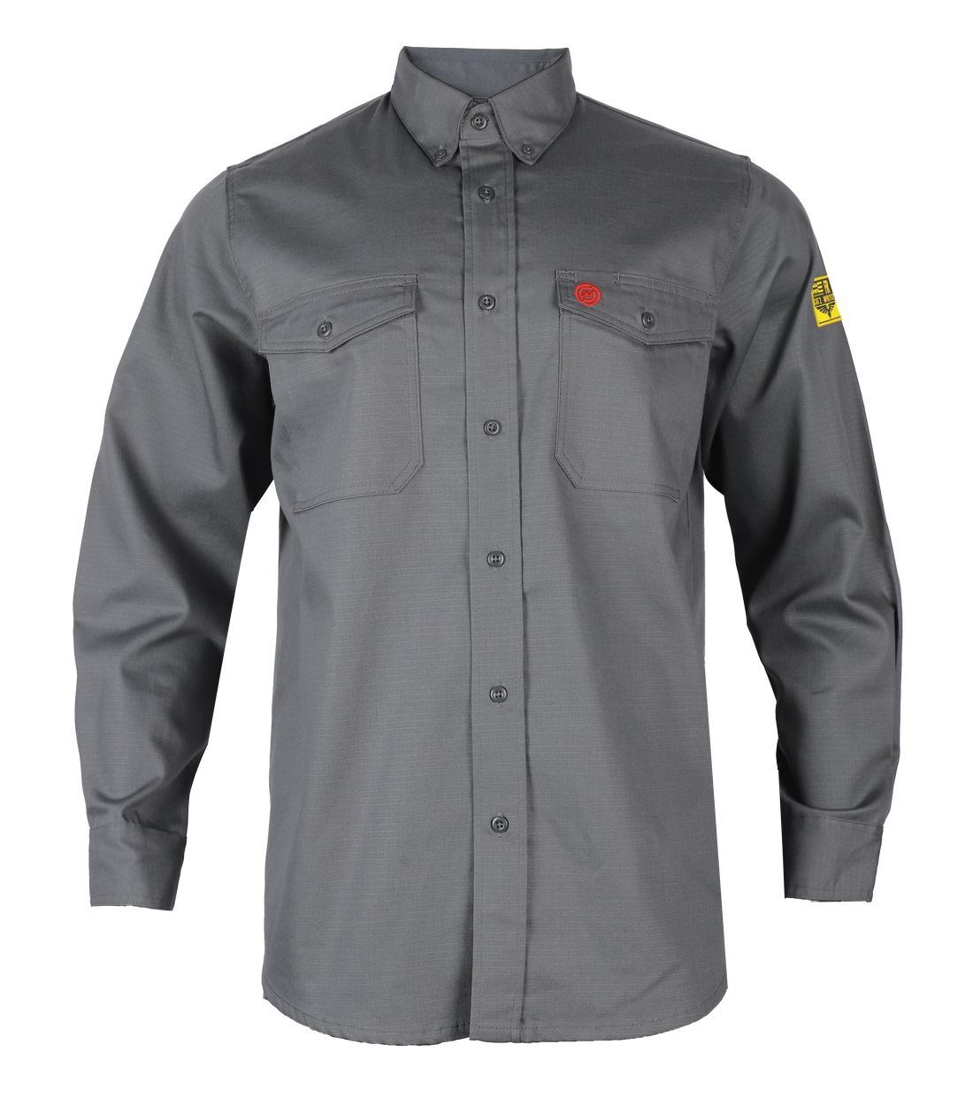 NKE FR SHIELD WORK BUTTON SHIRT - GREY