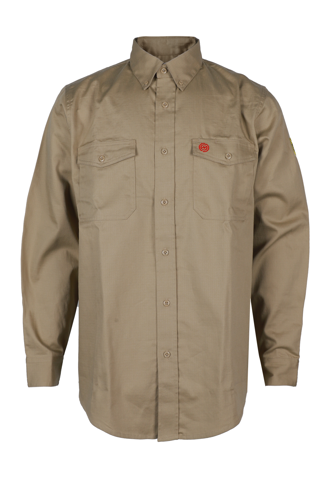 NKE FR SHIELD WORK BUTTON SHIRT - KHAKI
