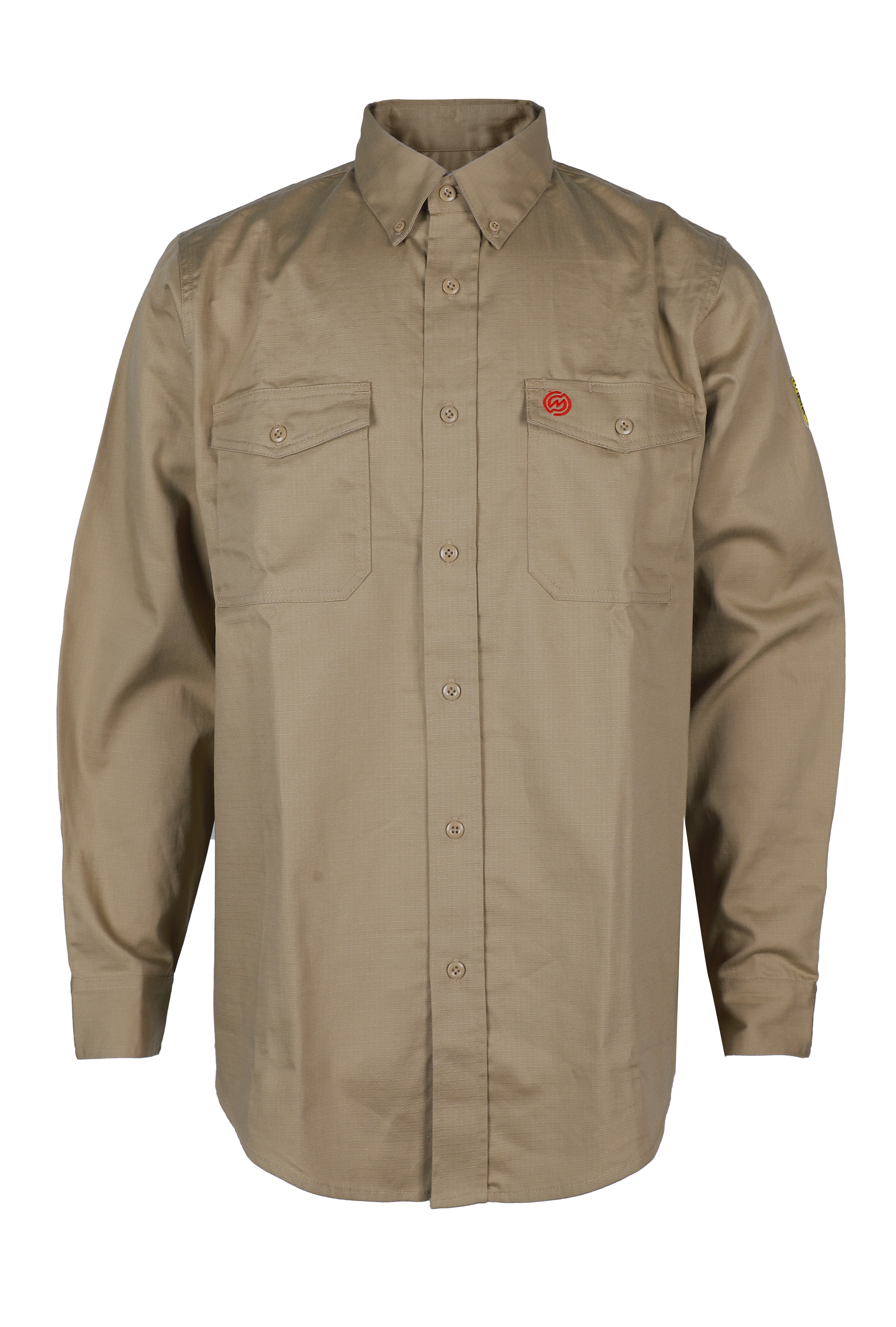 NKE FR SHIELD WORK BUTTON SHIRT - KHAKI