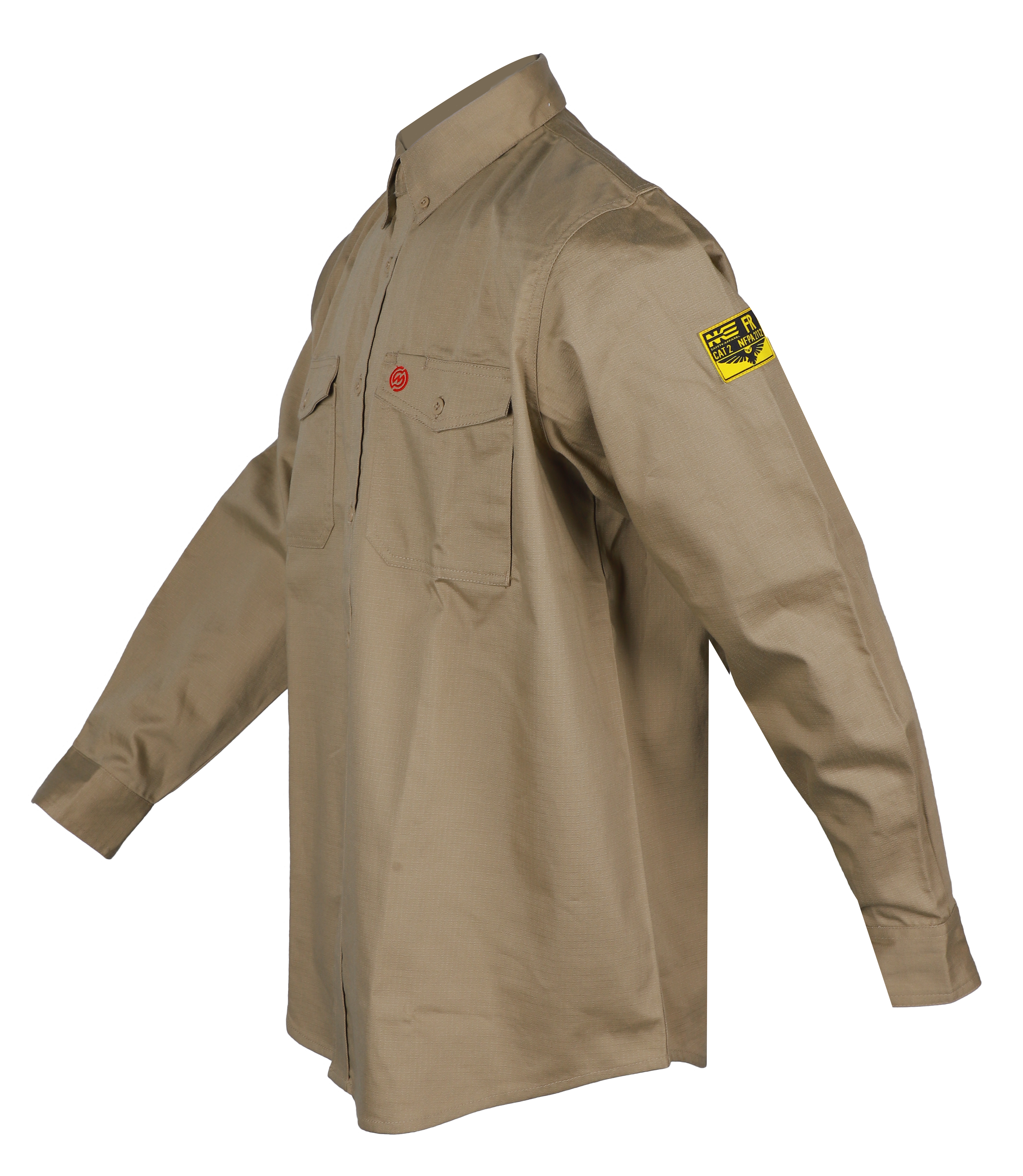 NKE FR SHIELD WORK BUTTON SHIRT - KHAKI