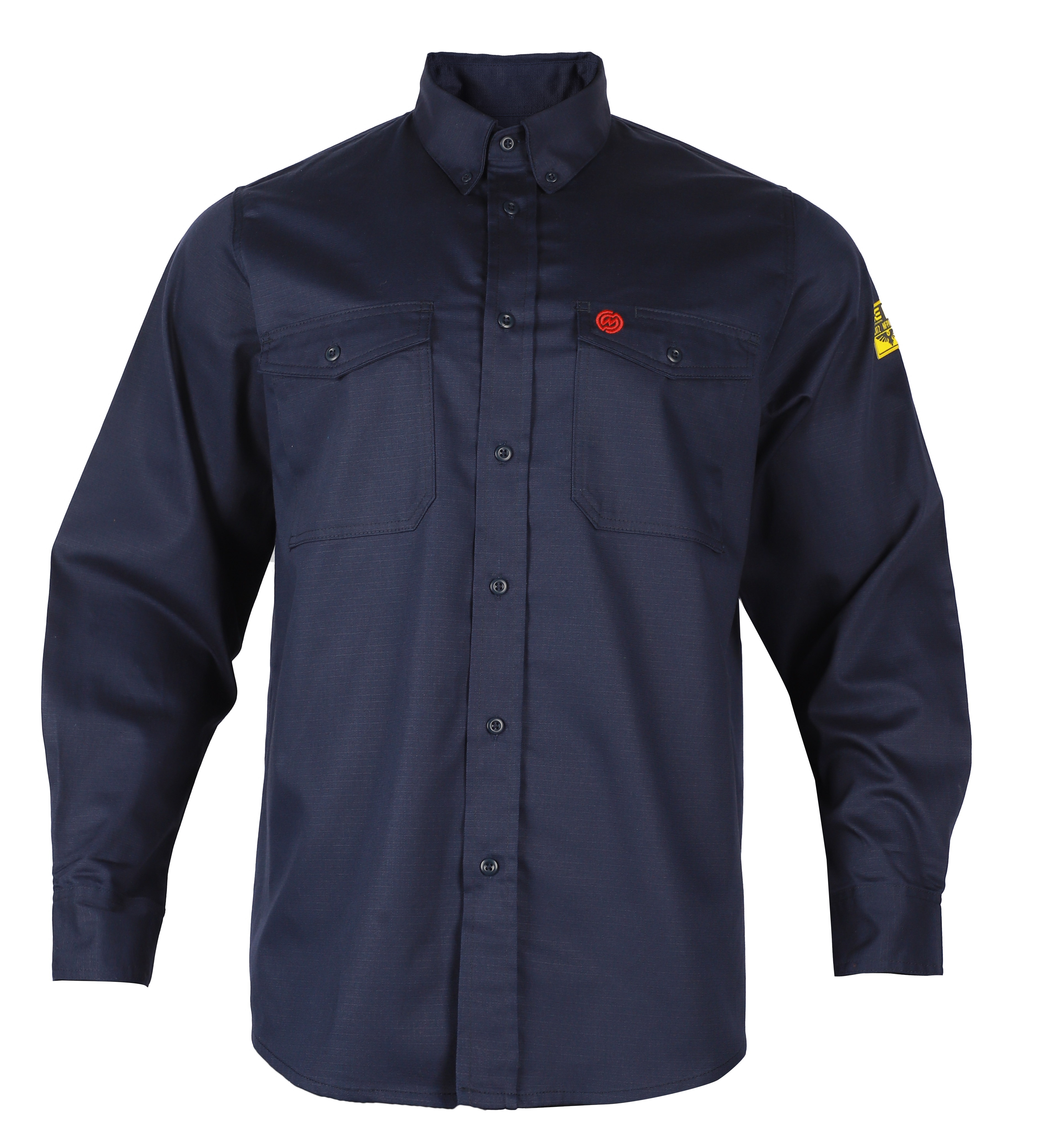 NKE FR SHIELD WORK BUTTON SHIRT - NAVY