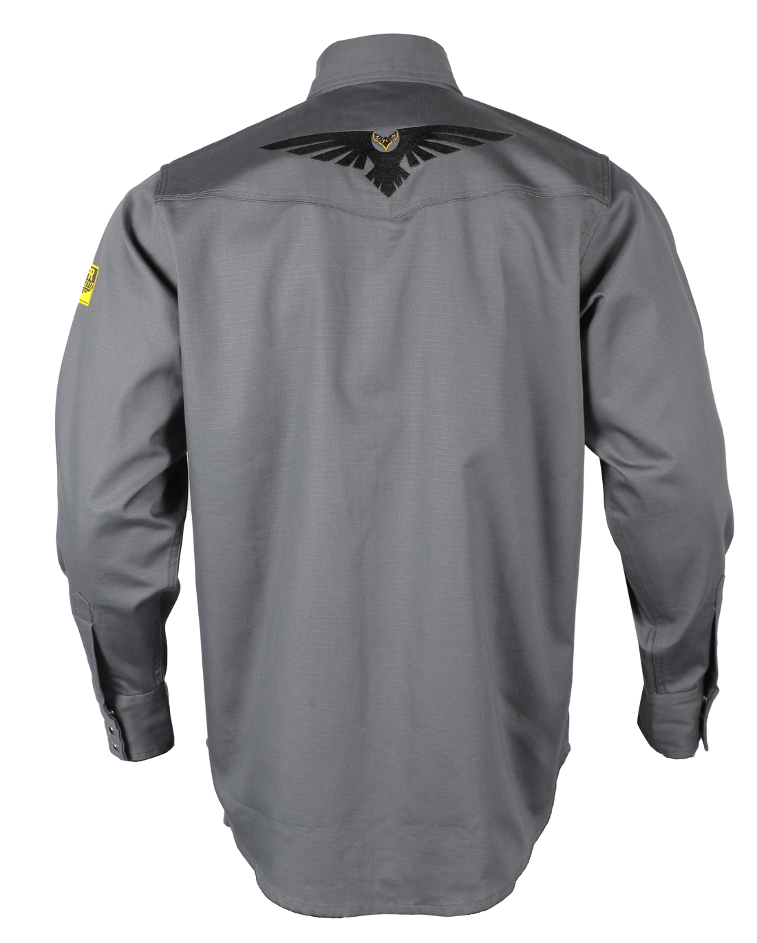 NKE FR BLACK EAGLE CREST WORK SNAP SHIRT - GREY