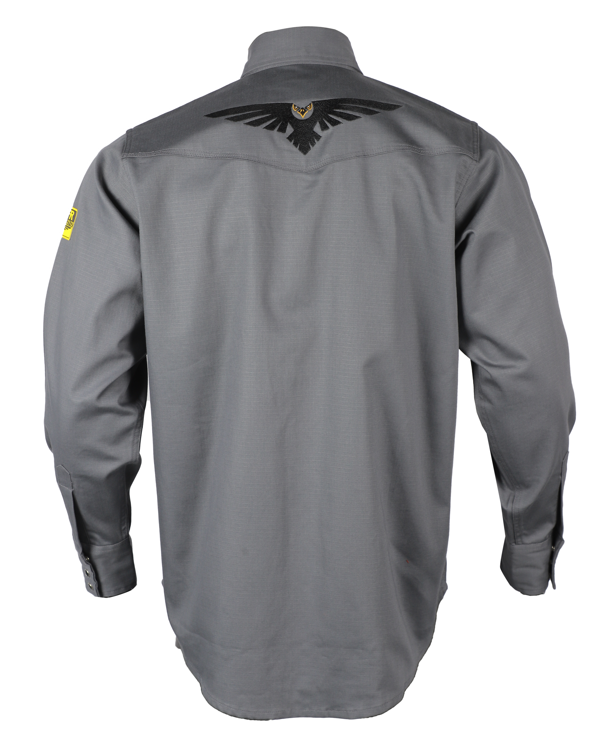 NKE FR BLACK EAGLE CREST WORK SNAP SHIRT - GREY