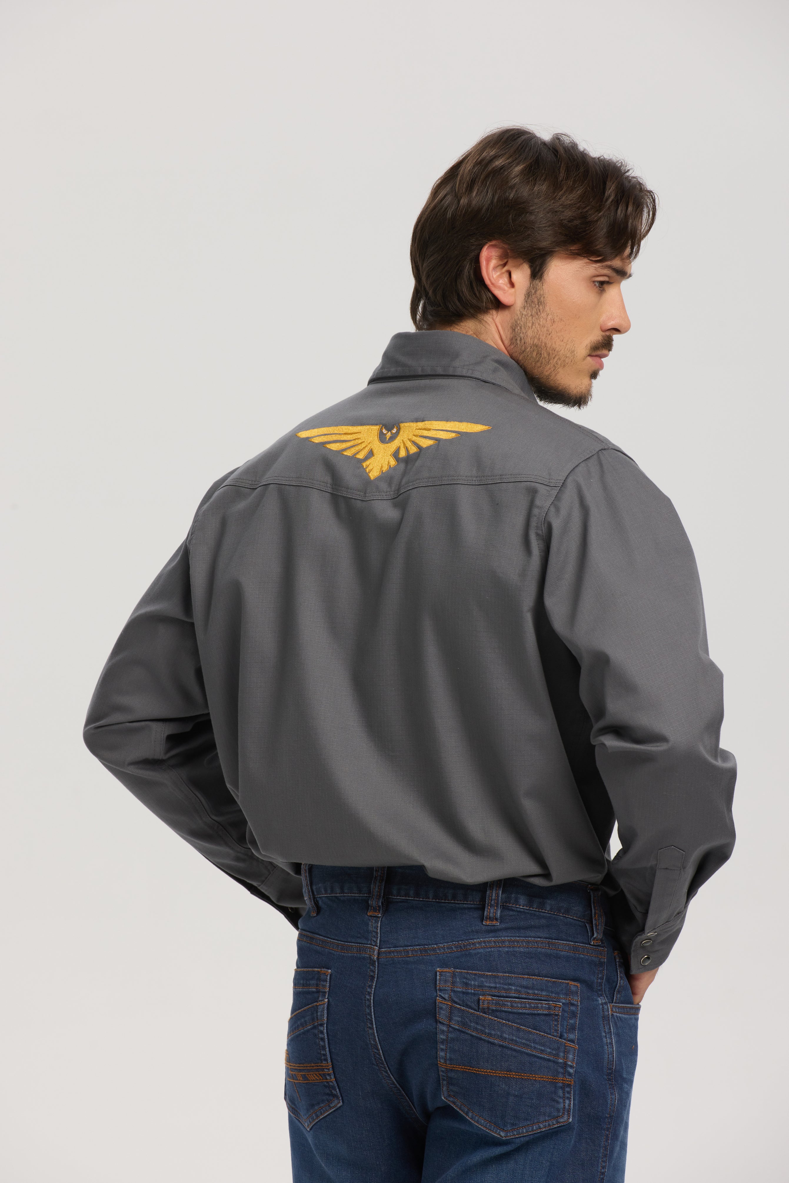 Buy FR Shirts for Men – Grey FR Pearl Snap Shirts Online