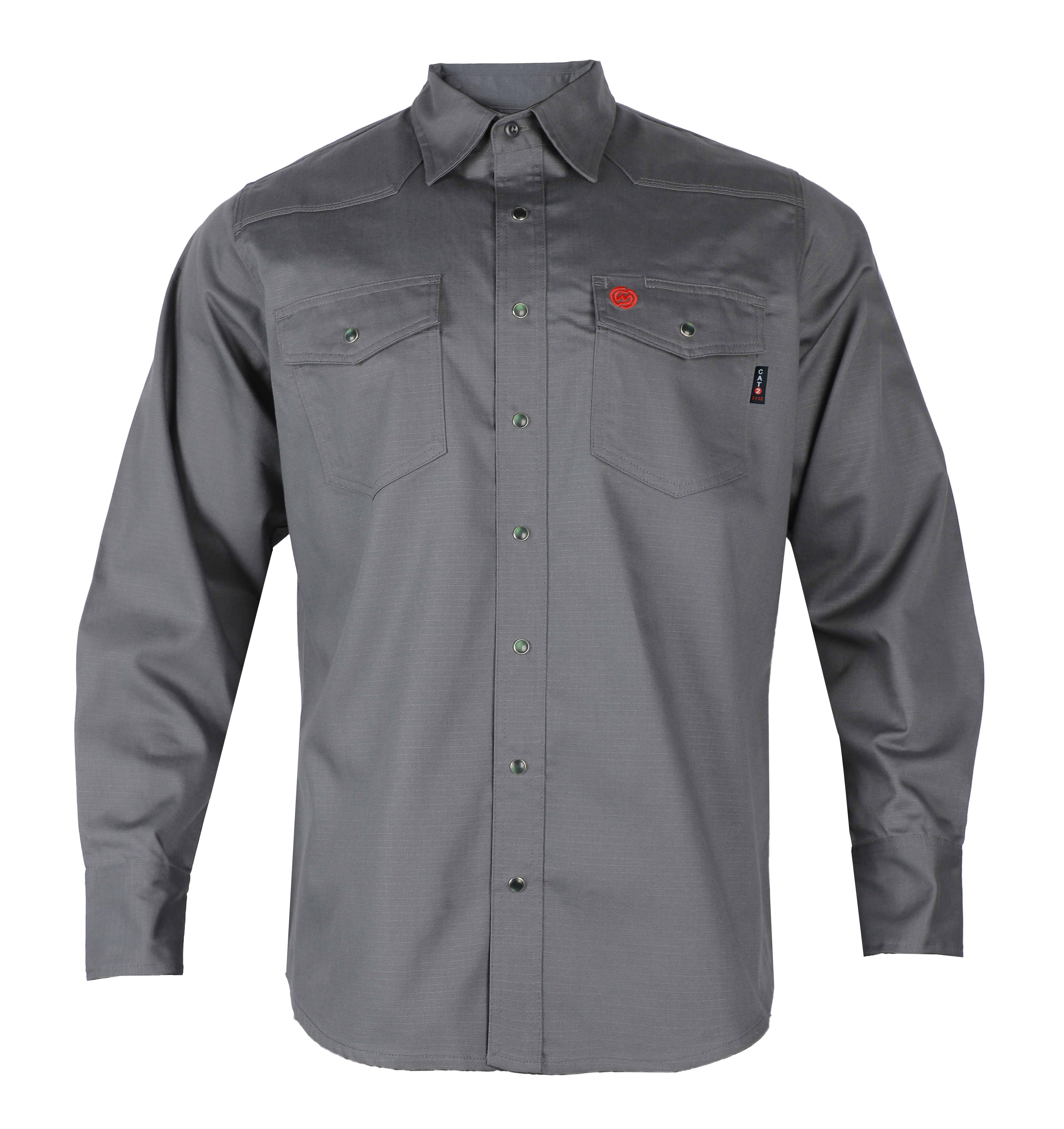 NKE FR EDGE RIPSTOP SNAP SHIRT - GREY