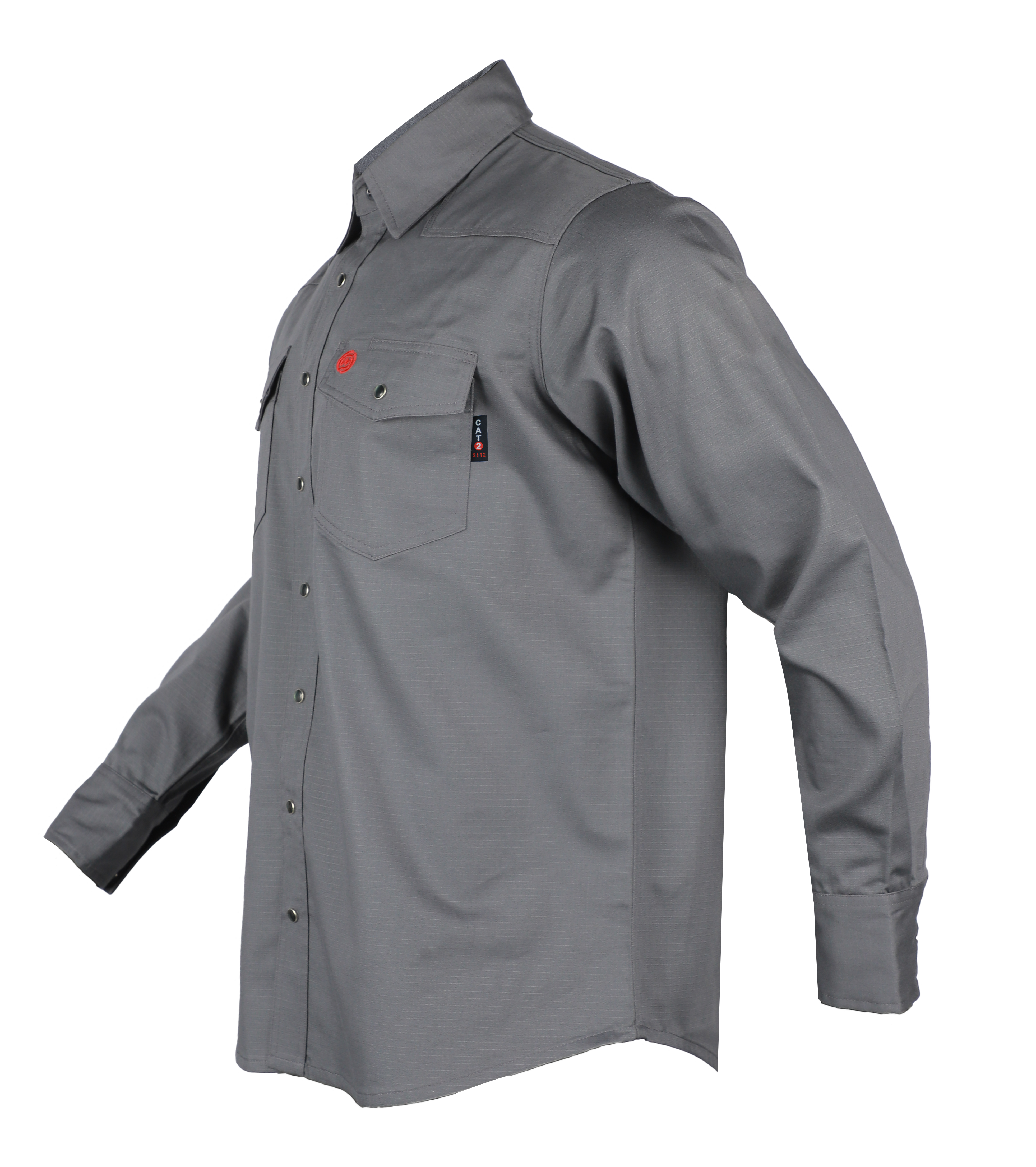 NKE FR EDGE RIPSTOP SNAP SHIRT - GREY