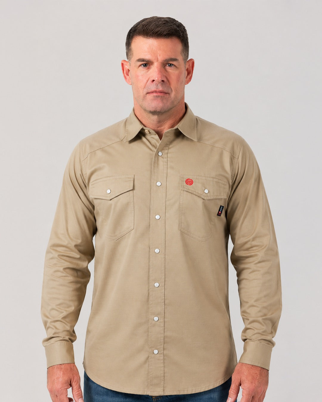 NKE FR EDGE RIPSTOP SNAP SHIRT - KHAKI