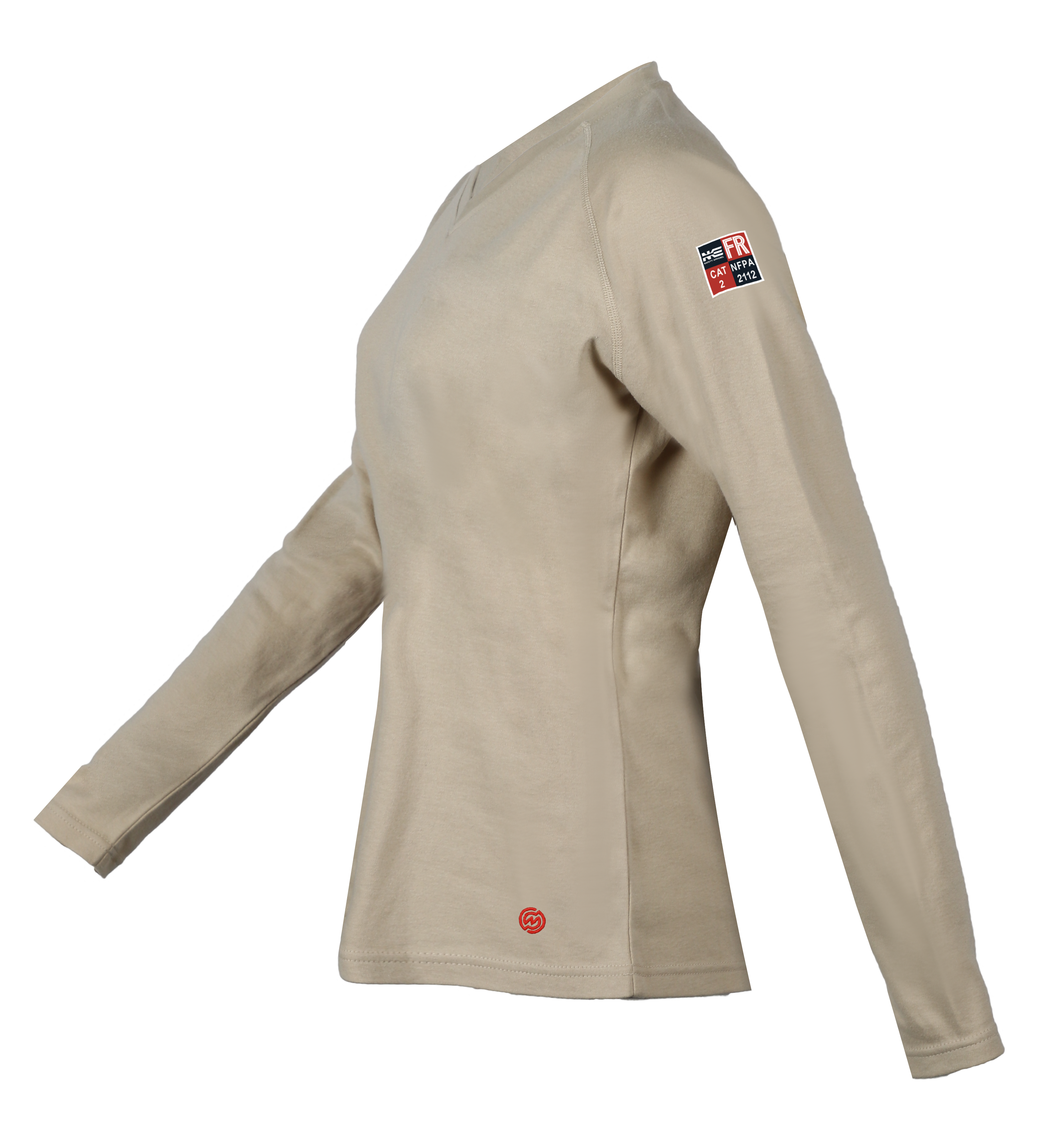 NKE FR LADIES V NECK TEE - WHITE TEA