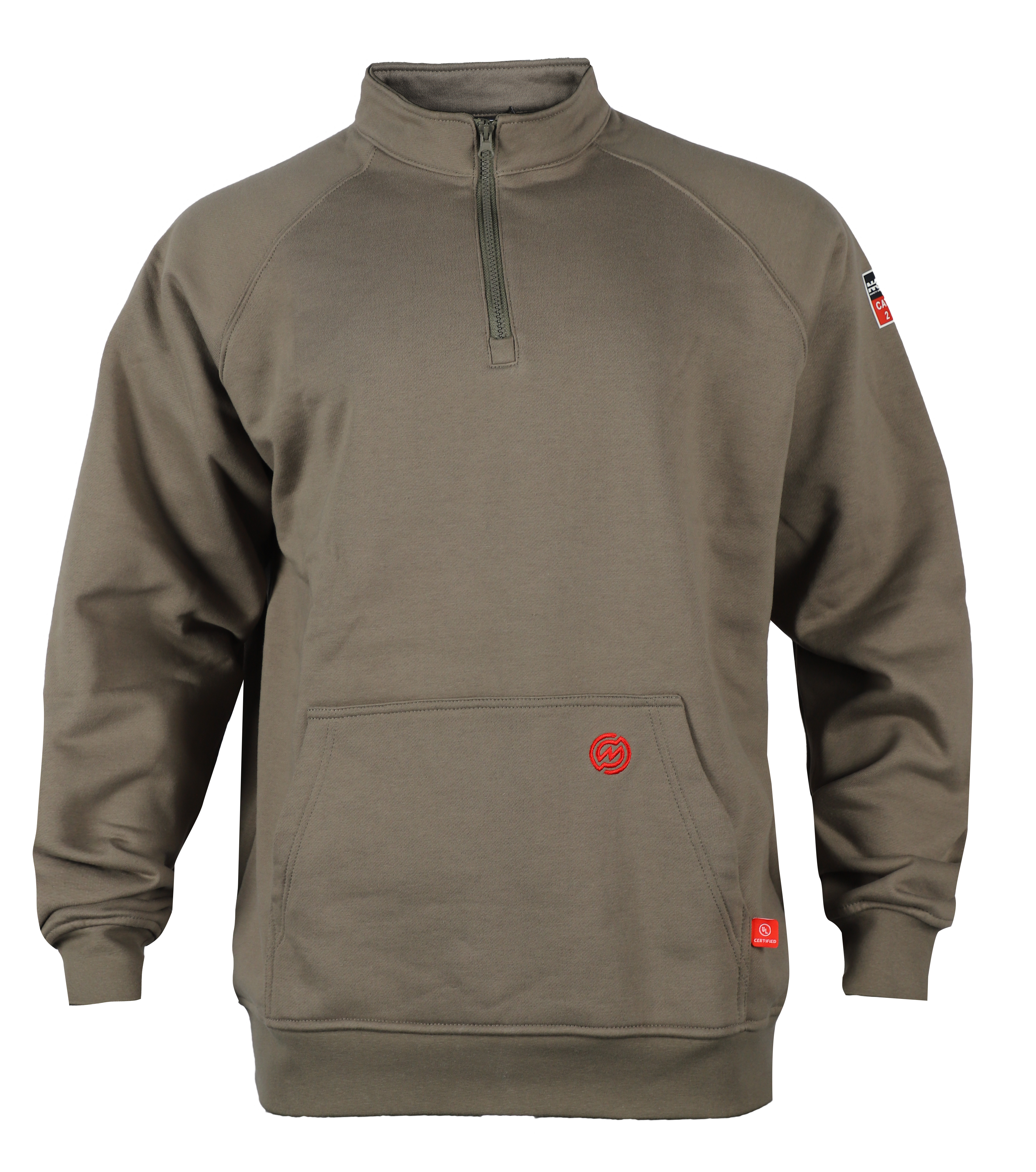 NKE FR 1/4 ZIP SWEATSHIRT - OD GREEN