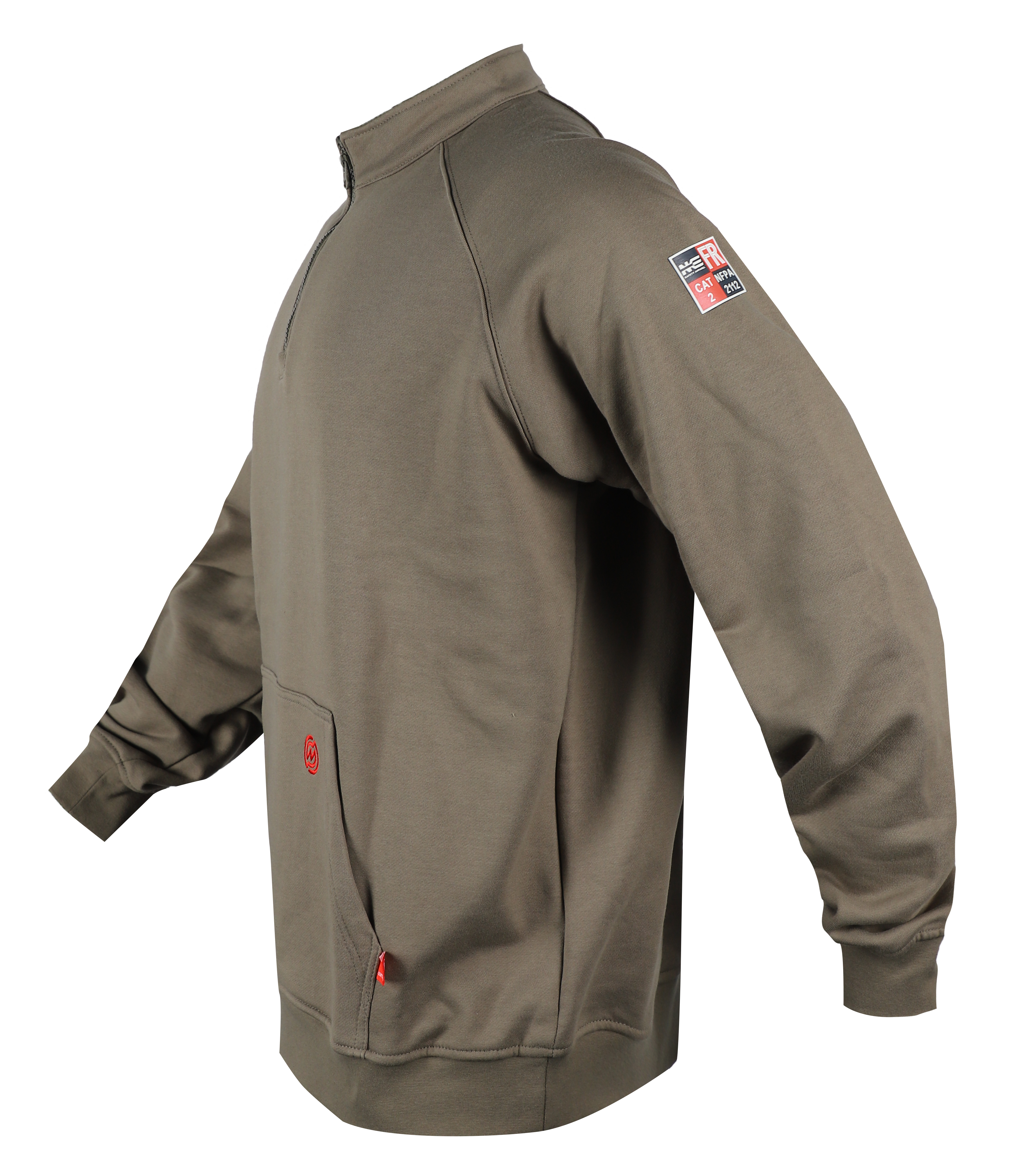 NKE FR 1/4 ZIP SWEATSHIRT - OD GREEN