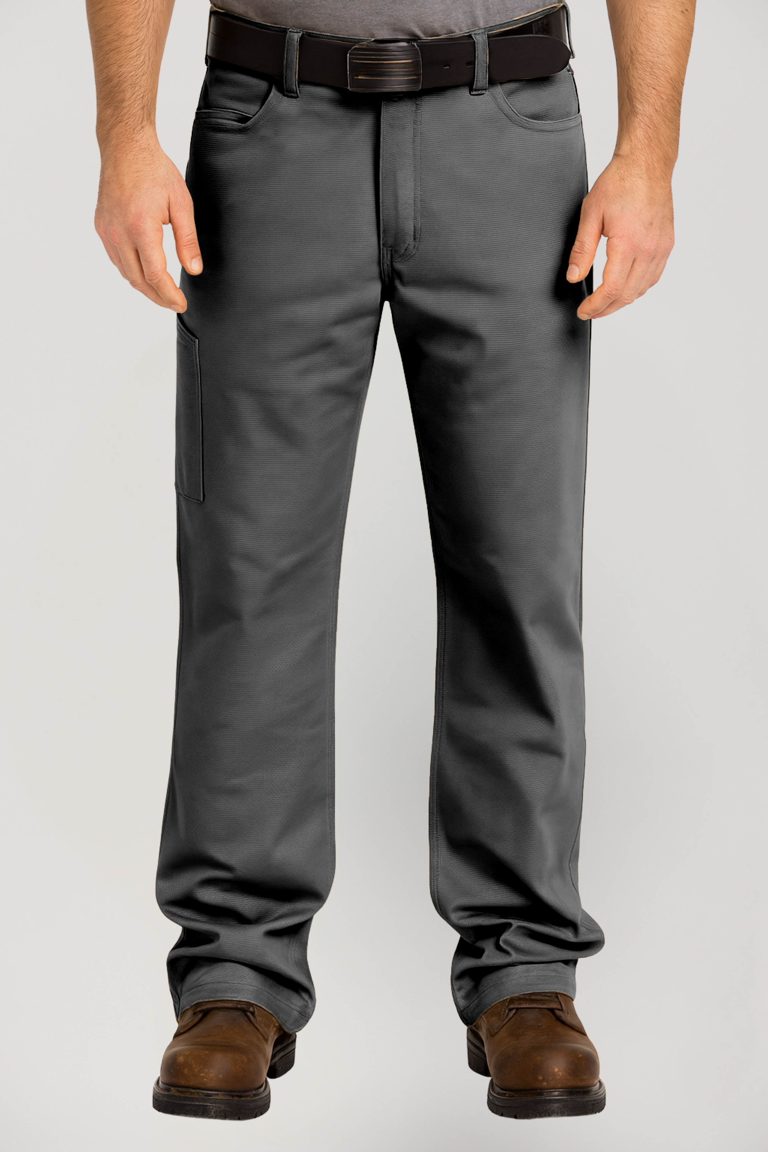 NKE SAFETY APPAREL FR FLEX CANVAS STRETCH WORK PANTS - GREY