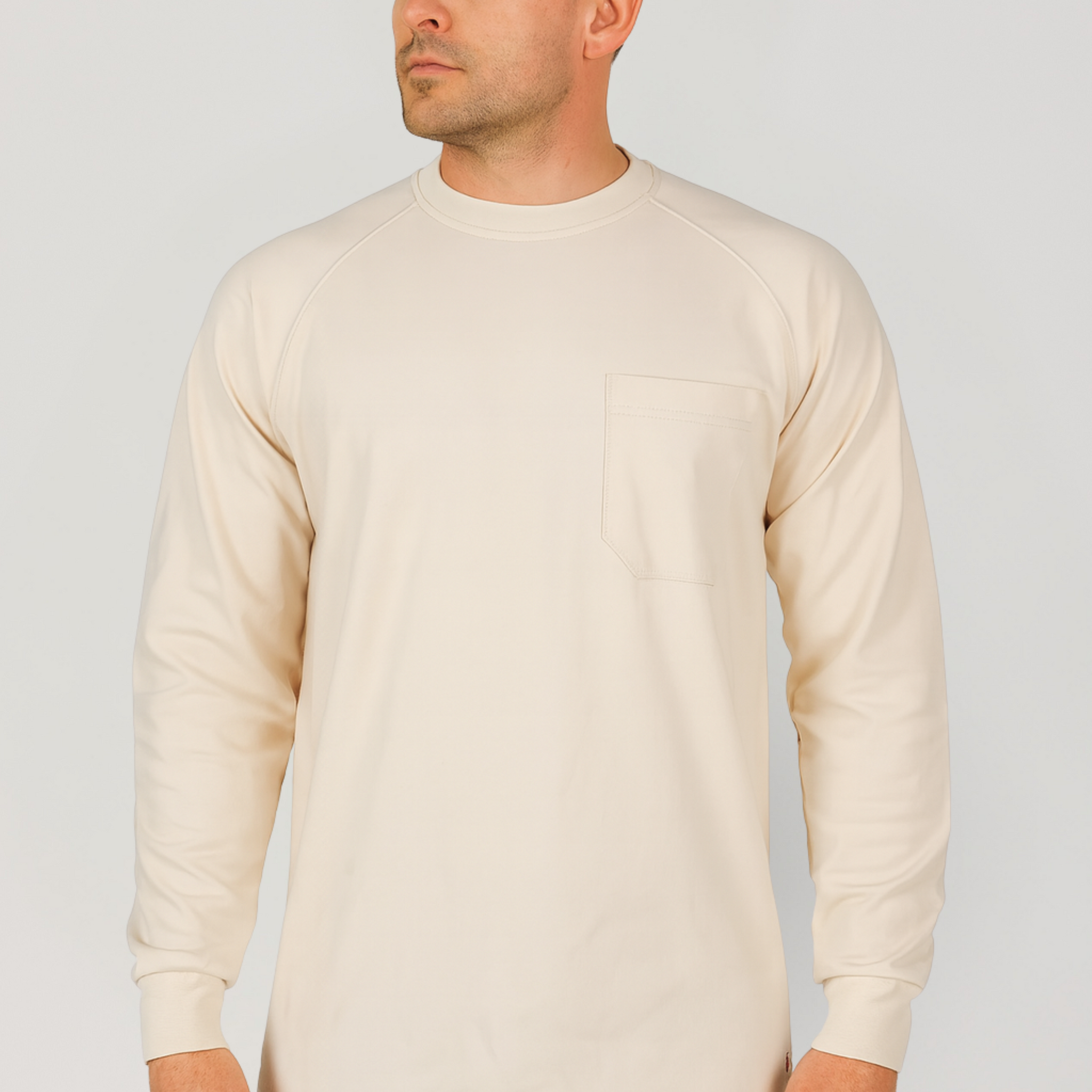 NKE FR LONG SLEEVE T-SHIRT - SAND
