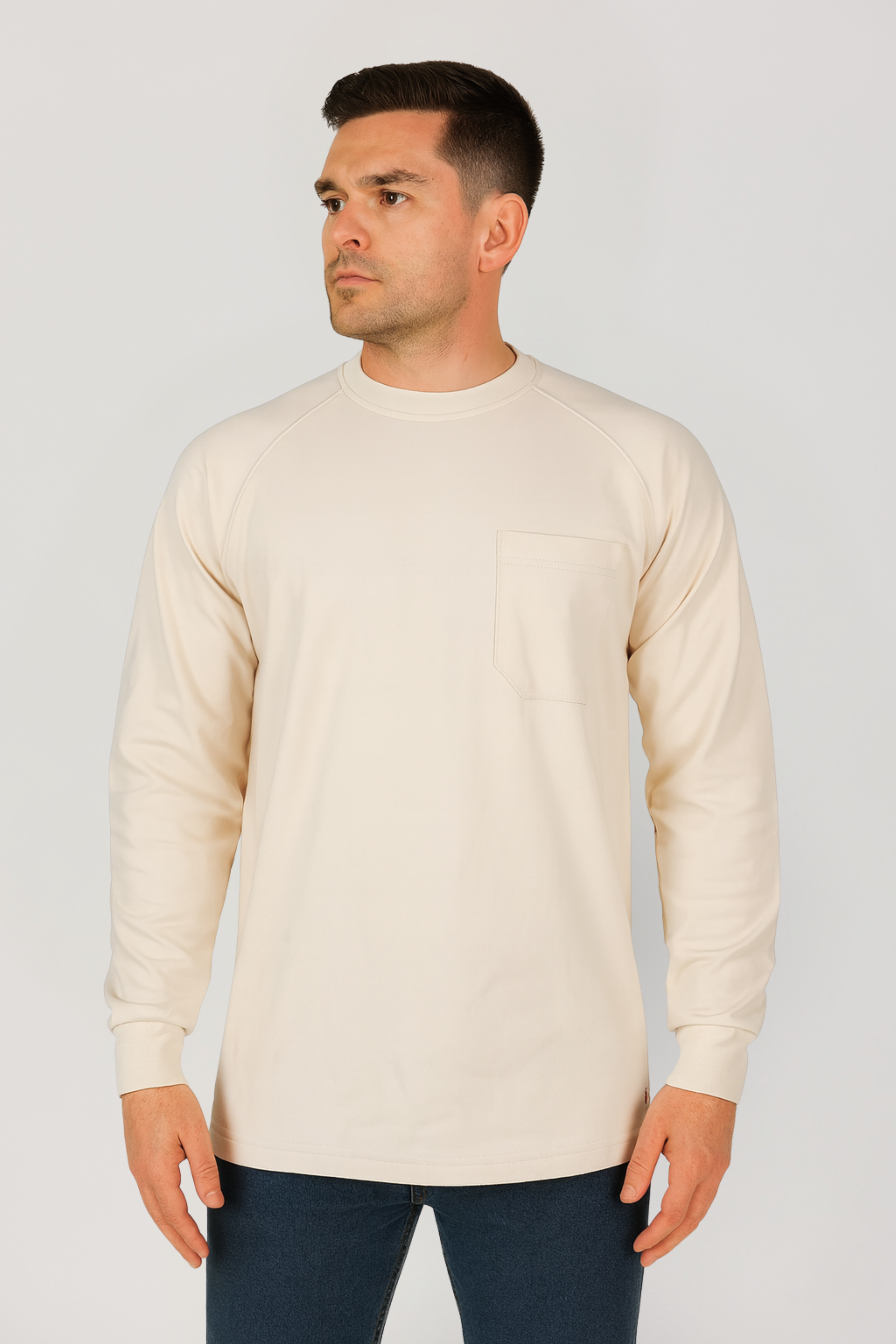 NKE FR LONG SLEEVE T-SHIRT - SAND